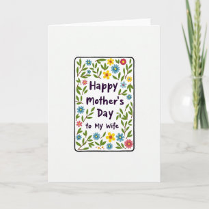 To Wife Happy Day Bloom Card