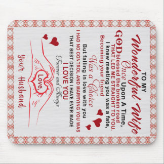 To Wonderful Wife I Knew Meeting You Was A Fate Mouse Pad