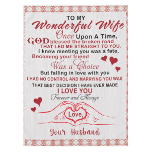 To Wonderful Wife I Knew Meeting You Was A Fate Tablecloth