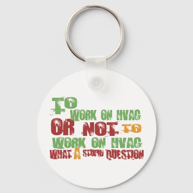 To Work on HVAC Key Ring (Front)