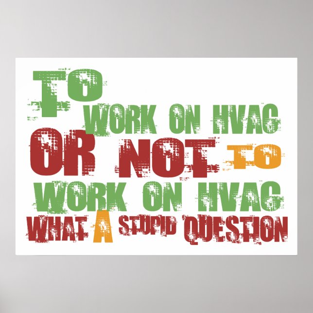 To Work on HVAC Poster (Front)