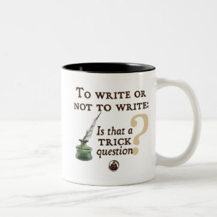 To Write or Not to Write Two-Tone Coffee Mug