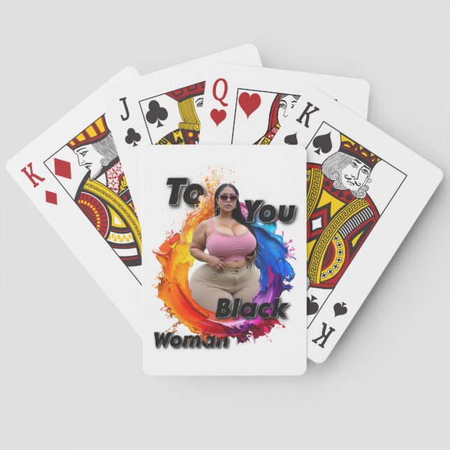 To You Black Woman Playing Cards (Back)