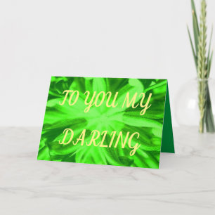 To you my darling lush light green design card