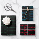 To Your Name Computer Science Fiction Wrapping Paper Sheet<br><div class="desc">Make the holidays special with gifts from your name or to the person the gift is for.  This version is in fun computer,  science fiction type of fonts.</div>