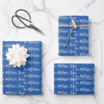 To Your Name Modern Handwriting Blue Wrapping Paper Sheet<br><div class="desc">Make the holidays special with gifts from your name or to the person the gift is for. Want silver or gold foil your name? Check out our wrapping paper (or Christmas wrapping paper) collection for more details. In pack of 3. In Multiple colours- Red, Black, White, Green, Blue, Pink, Purple...</div>
