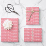 To Your Name Modern Handwriting Bubble Gum Pink Wrapping Paper Sheet<br><div class="desc">Make the holidays special with gifts from your name or to the person the gift is for. Want silver or gold foil your name? Check out our wrapping paper (or Christmas wrapping paper) collection for more details. In pack of 3. In Multiple colours- Red, Black, White, Green, Blue, Pink, Purple...</div>
