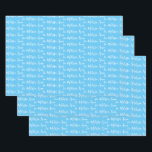 To Your Name Modern Handwriting Light Blue Wrapping Paper Sheet<br><div class="desc">Make the holidays special with gifts from your name or to the person the gift is for. Want silver or gold foil your name? Check out our wrapping paper (or Christmas wrapping paper) collection for more details. In pack of 3. In Multiple colours- Red, Black, White, Green, Blue, Pink, Purple...</div>