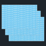 To Your Name Modern Handwriting Light Blue Wrapping Paper Sheet<br><div class="desc">Make the holidays special with gifts from your name or to the person the gift is for. Want silver or gold foil your name? Check out our wrapping paper (or Christmas wrapping paper) collection for more details. In pack of 3. In Multiple colours- Red, Black, White, Green, Blue, Pink, Purple...</div>