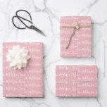 To Your Name Modern Handwriting Light Pink Wrapping Paper Sheet<br><div class="desc">Make the holidays special with gifts from your name or to the person the gift is for. Want silver or gold foil your name? Check out our wrapping paper (or Christmas wrapping paper) collection for more details. In pack of 3. In Multiple colours- Red, Black, White, Green, Blue, Pink, Purple...</div>