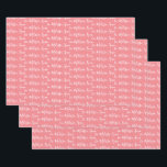 To Your Name Modern Handwriting Pink Wrapping Paper Sheet<br><div class="desc">Make the holidays special with gifts from your name or to the person the gift is for. Want silver or gold foil your name? Check out our wrapping paper (or Christmas wrapping paper) collection for more details. In pack of 3. In Multiple colours- Red, Black, White, Green, Blue, Pink, Purple...</div>