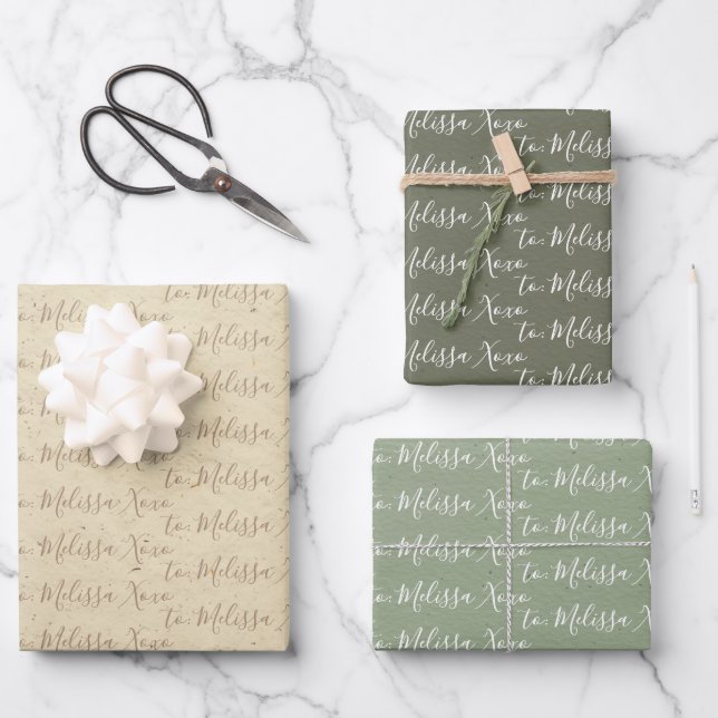 To Your Name Modern Handwriting Tree 1 Paper Bag (Front)