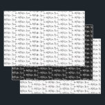 To Your Name Modern Handwriting White & Black Wrapping Paper Sheet<br><div class="desc">Make the holidays special with gifts from your name or to the person the gift is for.  Want silver or gold foil your name?  Check out our wrapping paper (or Christmas wrapping paper) collection for more details.  In pack of 3.  White & Black paper.</div>