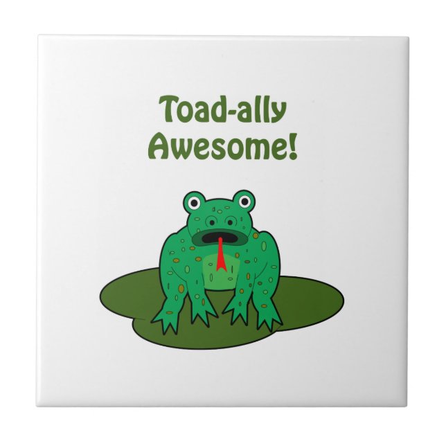 Toad-ally Awesome Ceramic Tile (Front)