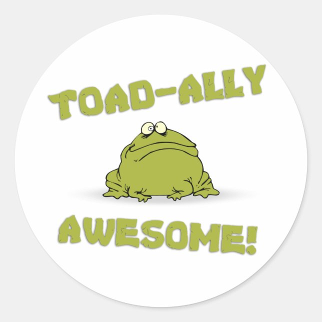 Toad-ally Awesome Classic Round Sticker (Front)