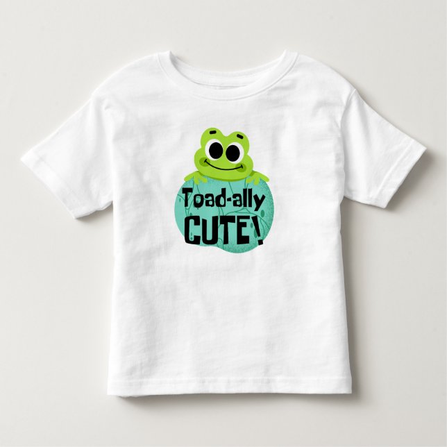 Toad-ally Cute Frog Toddler T-Shirt (Front)