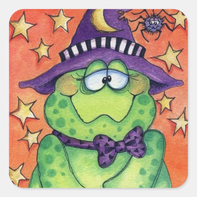 Toad-ally Halloween Square Sticker (Front)