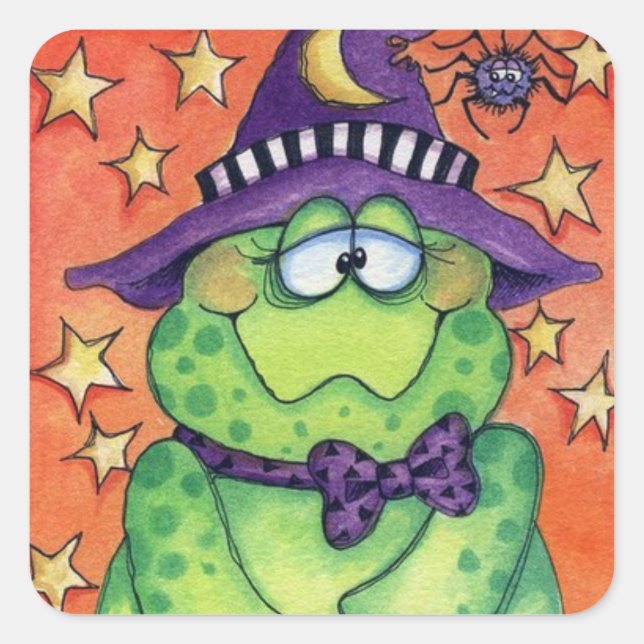 Toad-ally Halloween Square Sticker (Front)