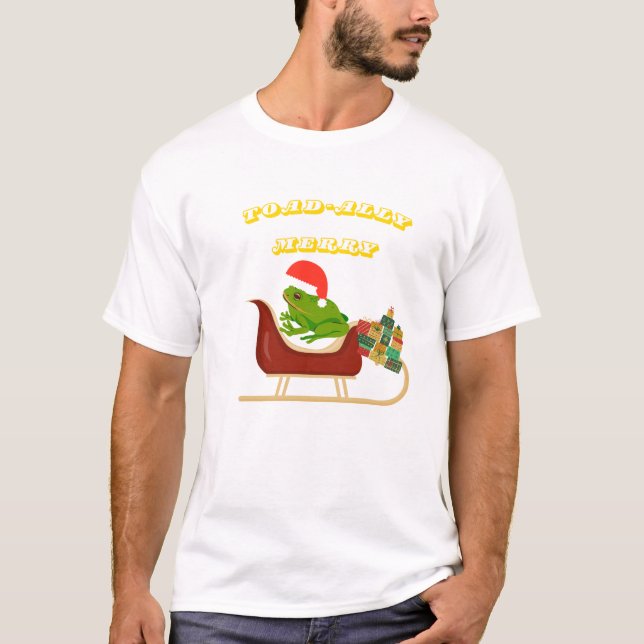Toad-ally Merry Frog Christmas Tee (Front)
