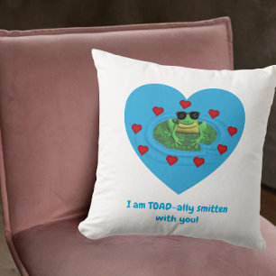 Toad-ally smitten with you cushion
