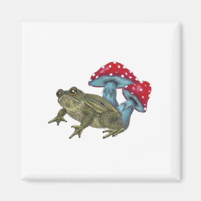 Toad and Toadstool Magnet (Front)