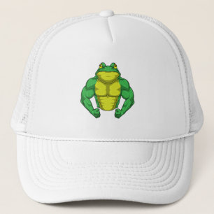 Toad as Bodybuilder with big Muscles Trucker Hat
