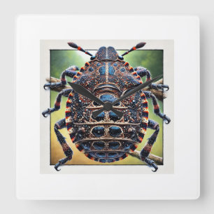 Toad Bug 120924IREF232 - Watercolor Square Wall Clock