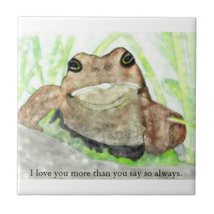 toad - I love you  Ceramic Tile