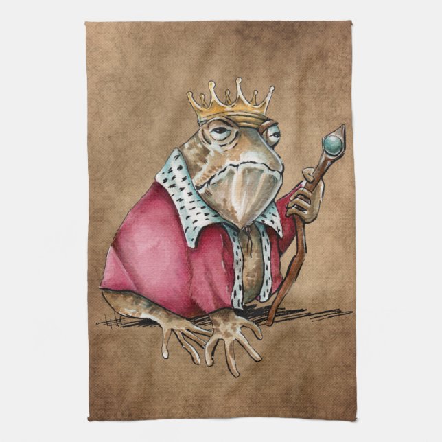 Toad King Tea Towel (Vertical)