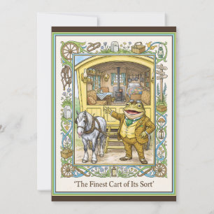 Toad Showing Off the inside of the Yellow Caravan Invitation