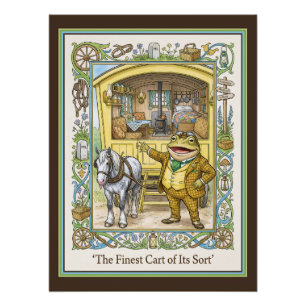 Toad Showing Off the inside of the Yellow Caravan Poster