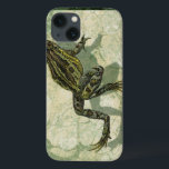 Toad Swinning in the Water iPhone 13 Case<br><div class="desc">Vision Studio is using the giclée (French for “to spray”) technique in this art piece. It makes it unique and the different shades of green emphasize the peacefulness on this image. Choose this piece of artwork for your next Zazzle product.</div>
