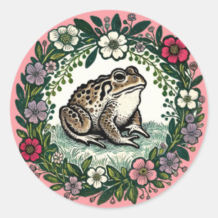 Toad Wildflowers                                   Classic Round Sticker