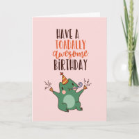 Toadally Awesome Cute Frog Pun Funny Birthday