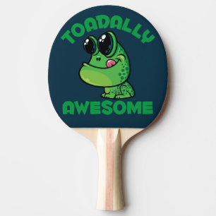 Toadally Awesome Happy Cartoon Toad Ping Pong Paddle