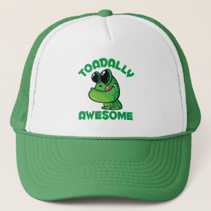Toadally Awesome Happy Cartoon Toad Trucker Hat