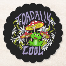 Toadally Cool Colourful floral and frog typography