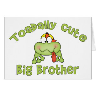 Toadally Cute Big Brother Blank Card