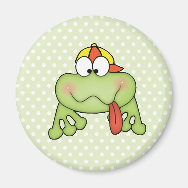 Toadally Cute Boy Frog Magnet (Front)