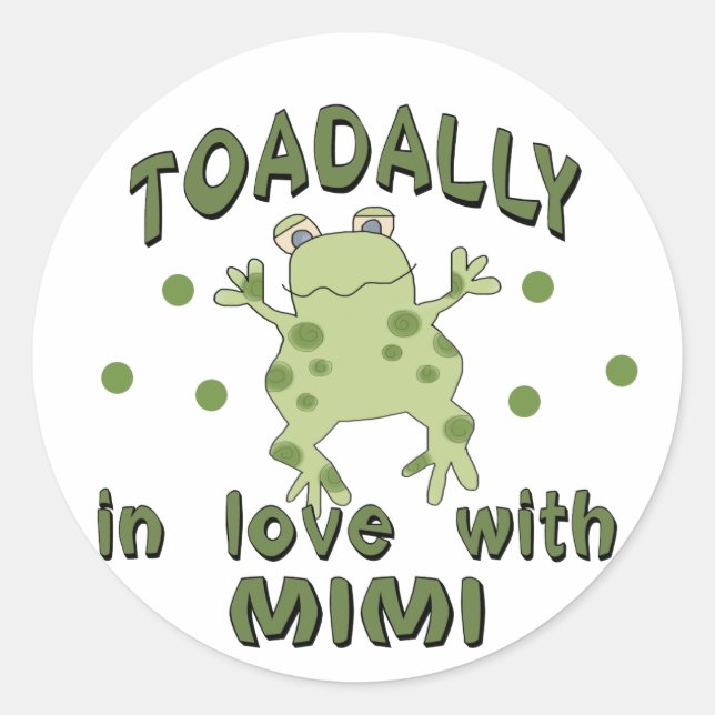 TOADALLY Love Mimi Frog Classic Round Sticker (Front)
