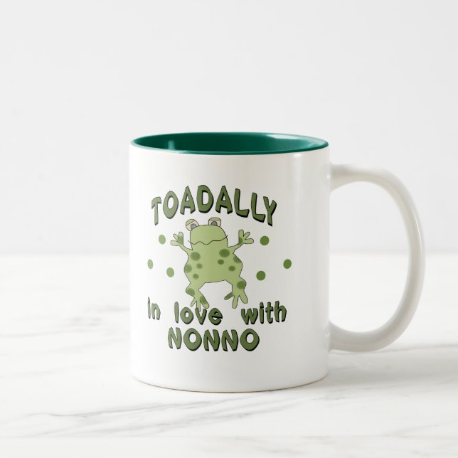 TOADALLY Love Nonno Frog Two-Tone Coffee Mug (Right)
