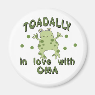 TOADALLY Love Oma Frog Magnet