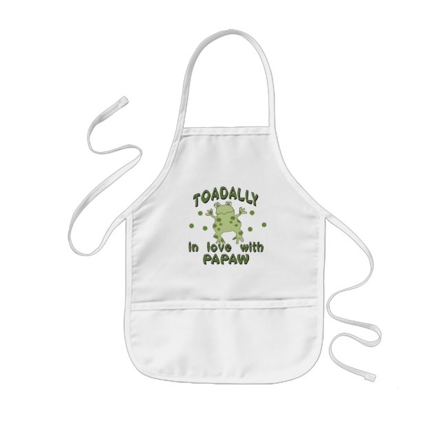 TOADALLY Love Papaw Frog Kids Apron (Front)