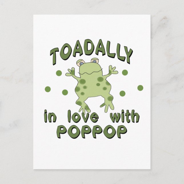 TOADALLY Love PopPop Frog Postcard (Front)