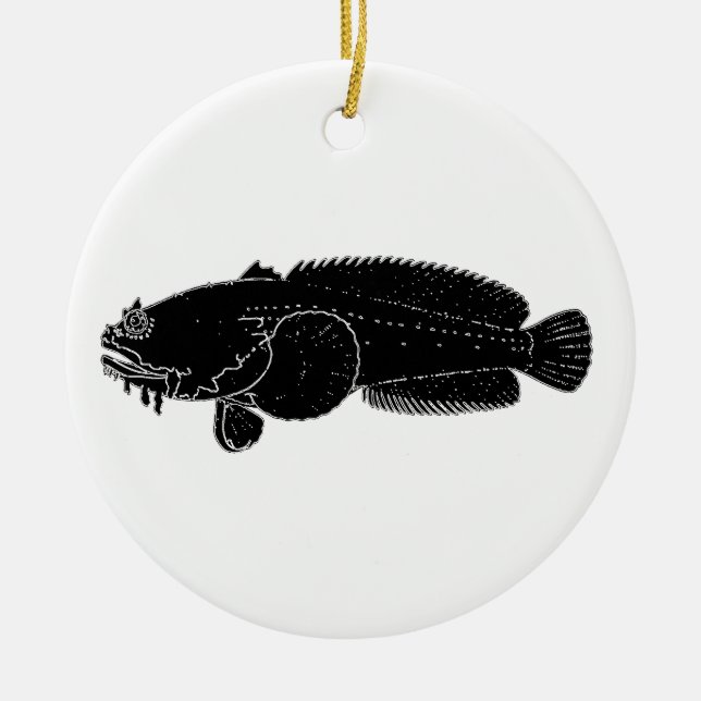 Toadfish - Oyster Toad Ceramic Tree Decoration (Front)