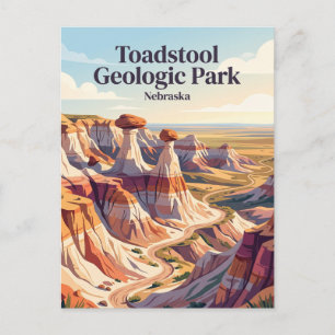 Toadstool Geologic Park Nebraska Postcard