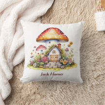 Toadstool House Pillow