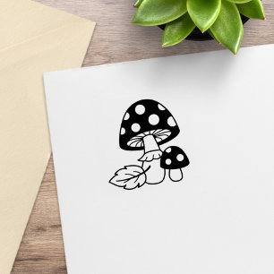 Toadstool Mushrooms 2 Rubber Stamp