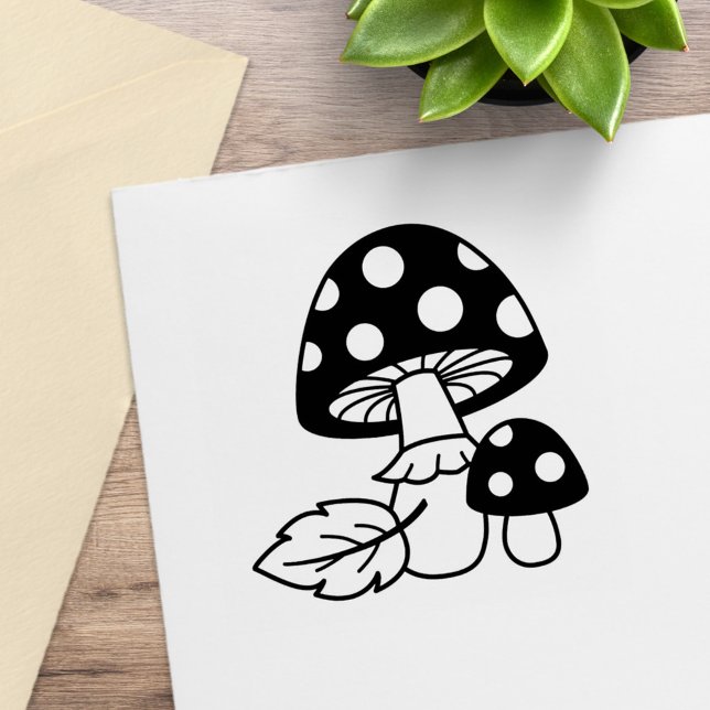Toadstool Mushrooms Rubber Stamp (Creator Uploaded)