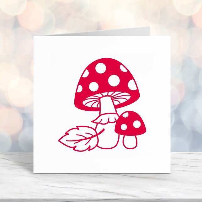 Toadstool Mushrooms Self-inking Stamp (Creator Uploaded)